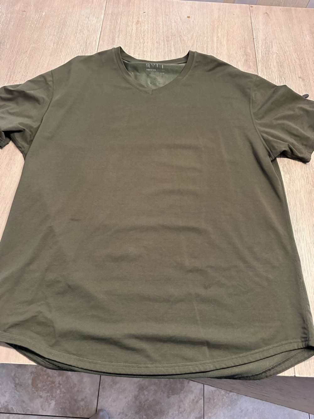 BYLT Basics Men's V-Neck Tee in Olive